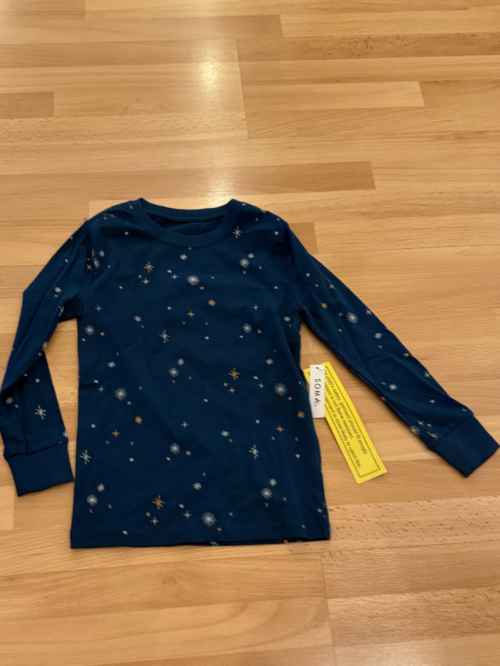 Kids' Long-Sleeve Star Print Top - Navy